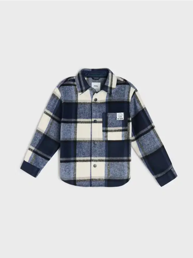 Giacca-camicia a quadri - blu scuro