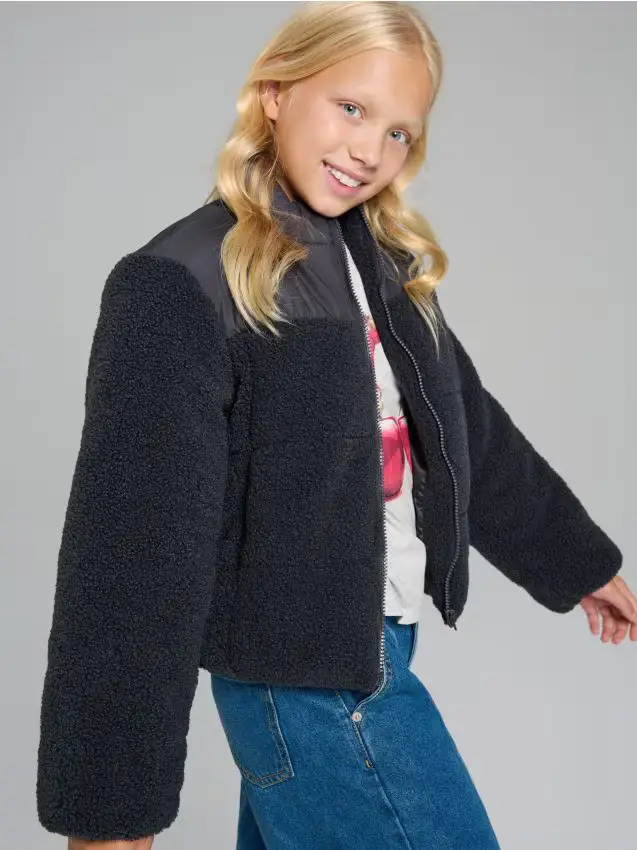 Giacca con colletto rigido - antracite