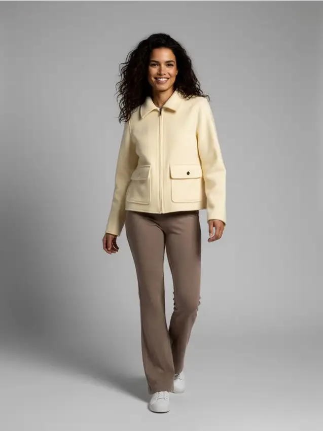 Giacca corta tipo shacket - giallo chiaro