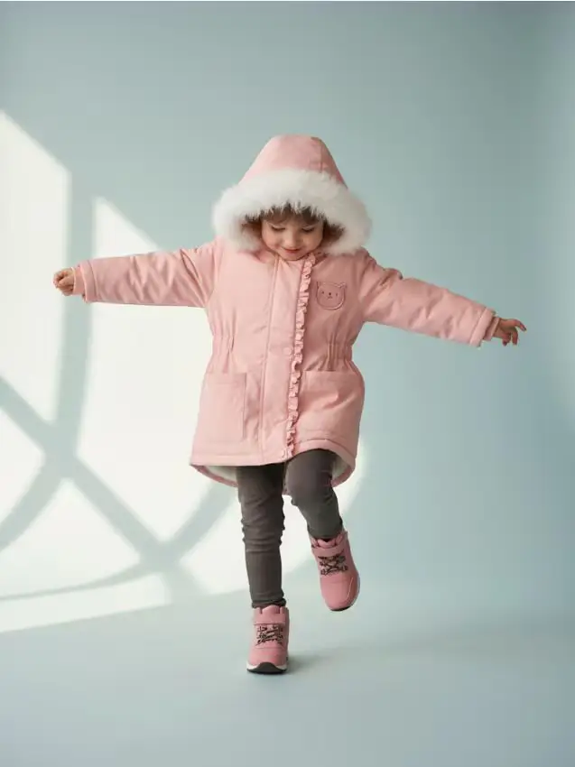 Giacca imbottita con cappuccio - rosa