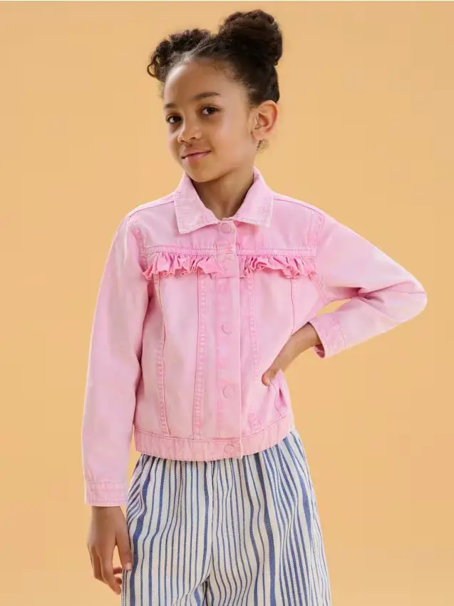 Giacca in denim - rosa pastello