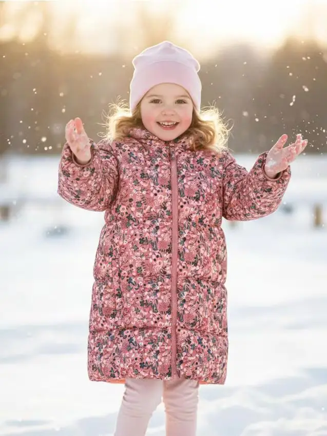 Giacca puffer trapuntata con cappuccio - rosa