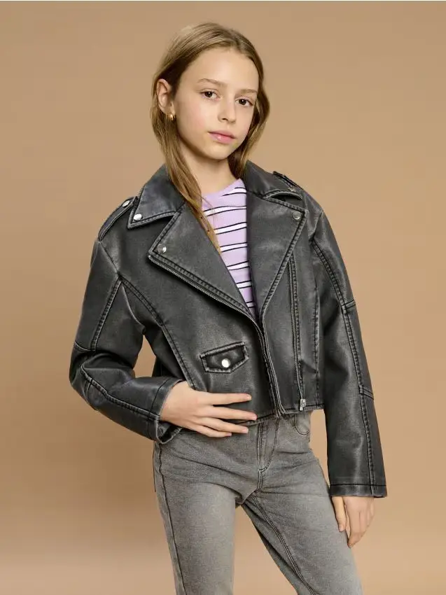 Giacca stile biker - grigio scuro