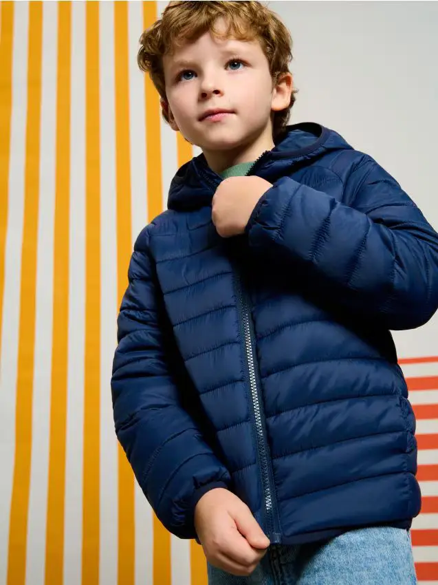 Giacca trapuntata con cappuccio - blu scuro