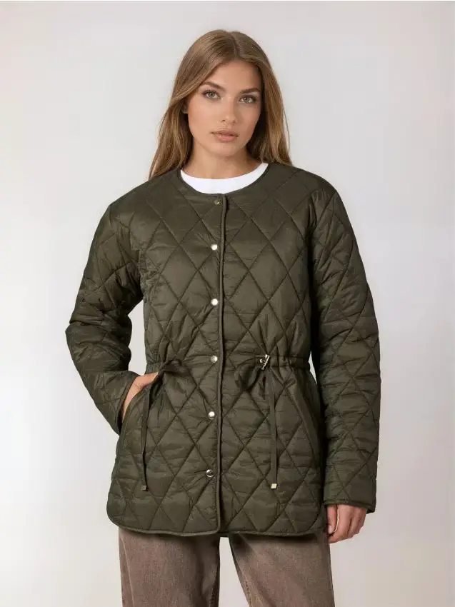 Giacca trapuntata - verde scuro