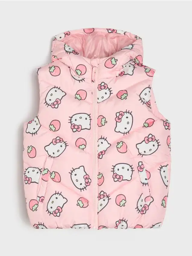 Gilet con cappuccio Hello Kitty - rosa pastello
