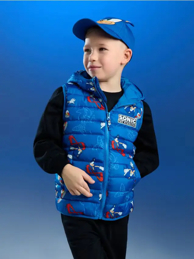 Gilet puffer trapuntato con cappuccio Sonic the Hedgehog - altro
