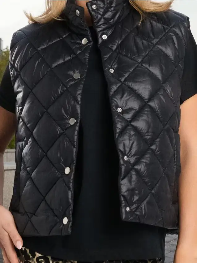 Gilet trapuntato - nero