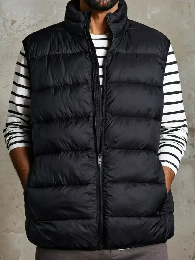 Gilet trapuntato - nero