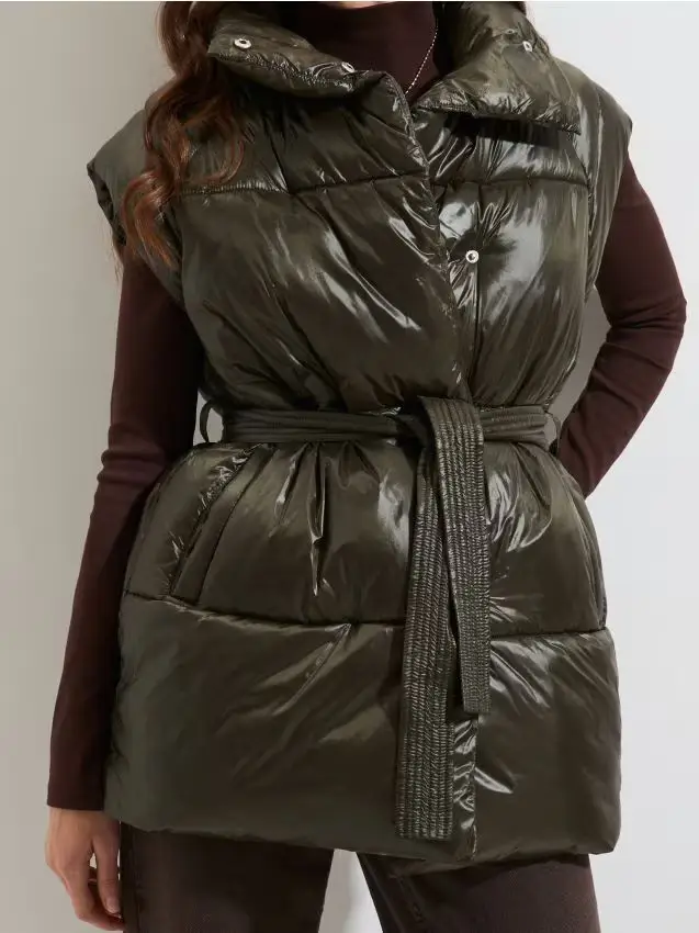 Gilet trapuntato - verde scuro