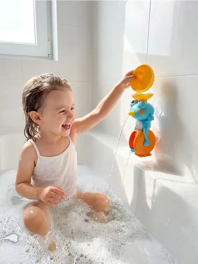Giocattolo da bagno a forma di rana con ruota ad acqua e pistola ad acqua - altro