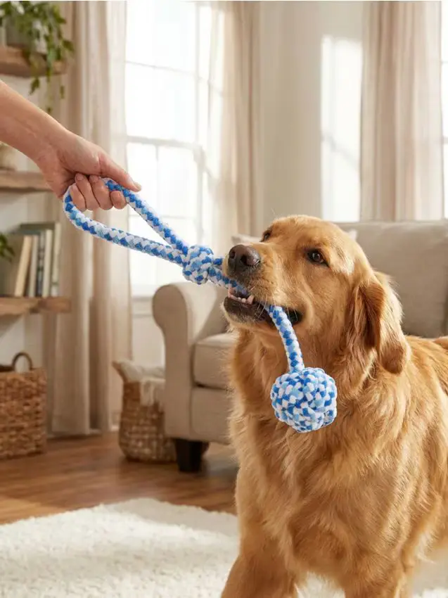Giocattolo da tiro per cani - azzurro