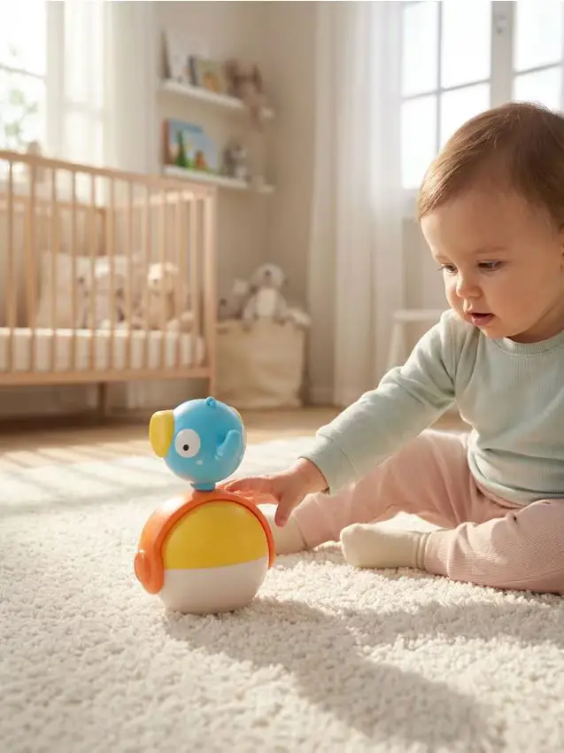 Giocattolo oscillante tipo roly-poly - elefante - multicolor