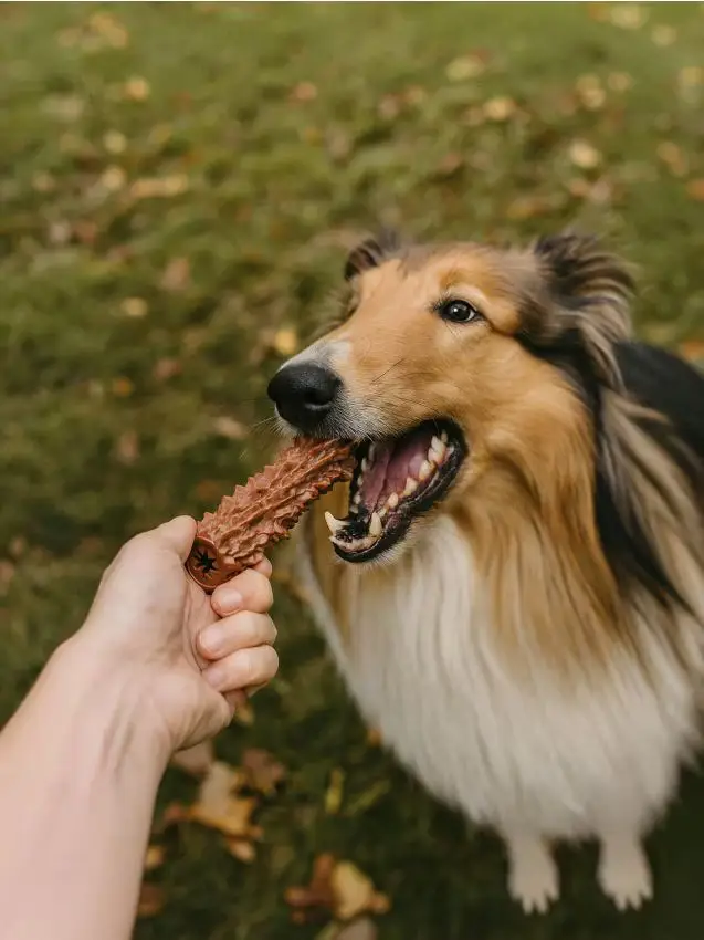 Giocattolo per cani - marrone dorato