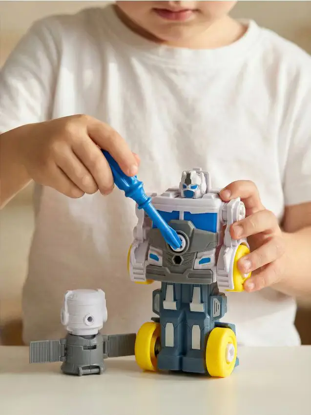 Giocattolo - Robot trasformabile da assemblare - blu