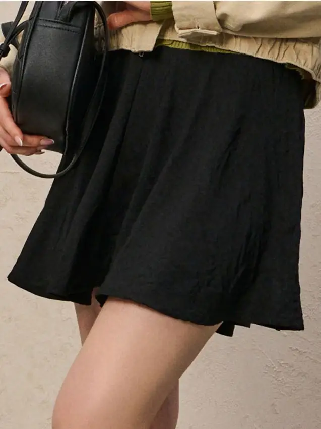 Gonna con vita elastica - nero