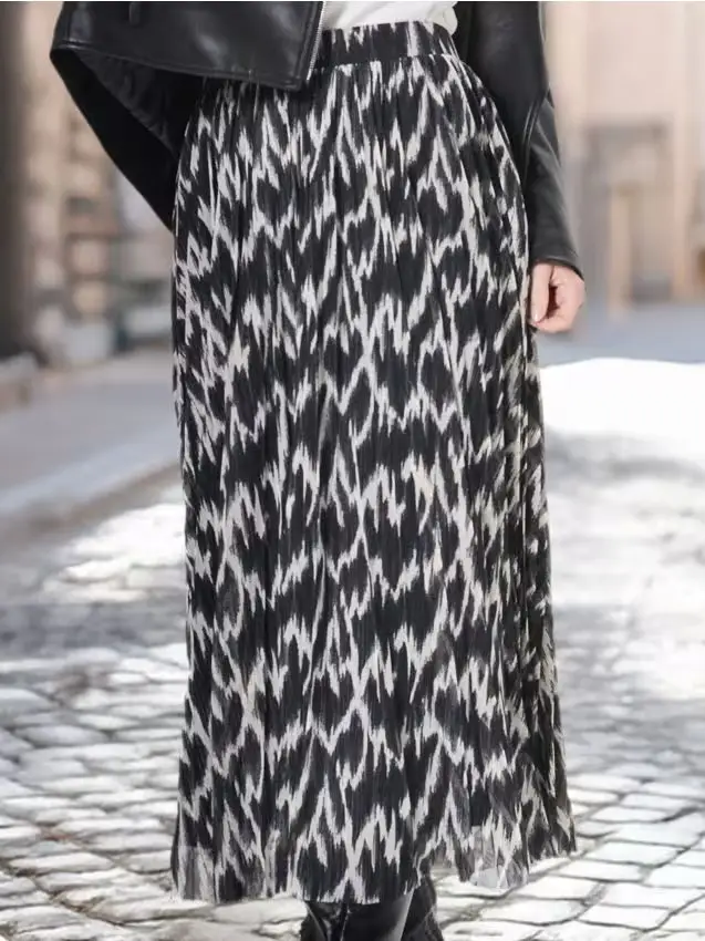 Gonna midi plissettata - multicolor