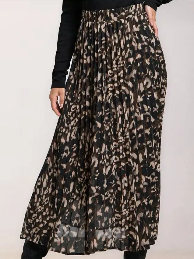 Gonna midi plissettata - multicolor