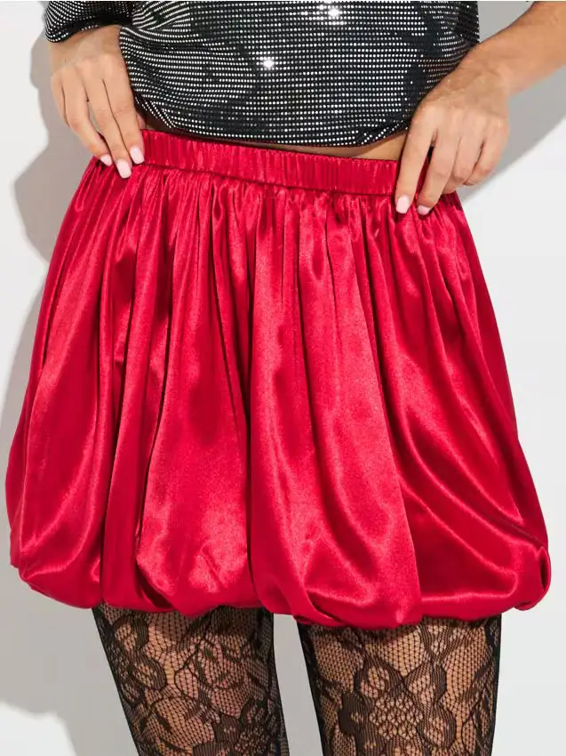 Gonna mini a ruota - rosso