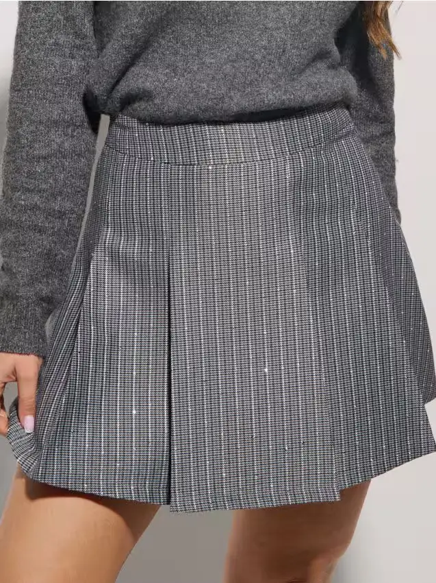 Gonna mini plissettata - multicolor