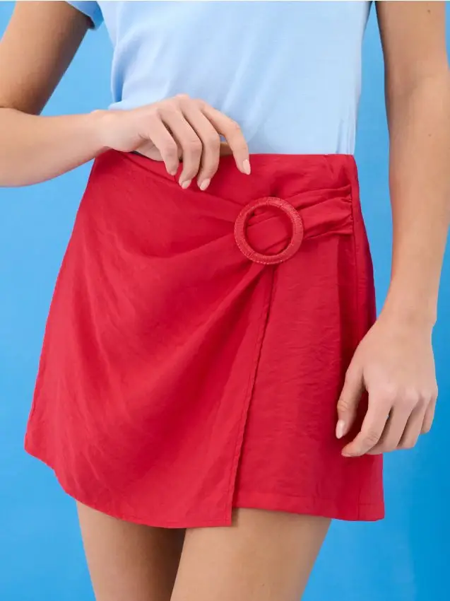 Gonna-pantaloncini - rosso