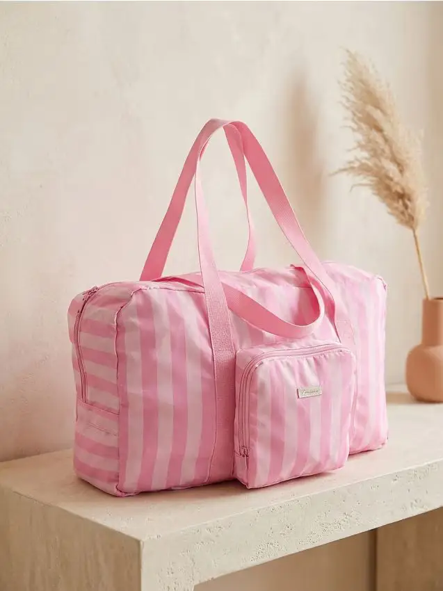 Grande borsa da viaggio che si piega in una pochette - multicolor