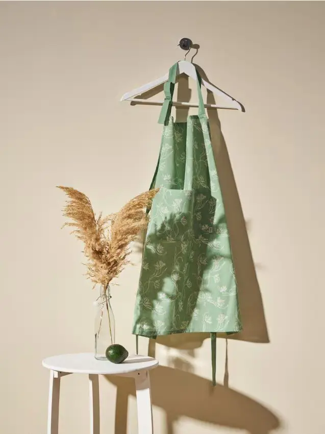 Grembiule da cucina con tasca - verde