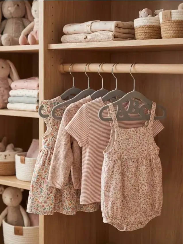 Grucce per bambini con scritta ABC 10 pack - grigio chiaro