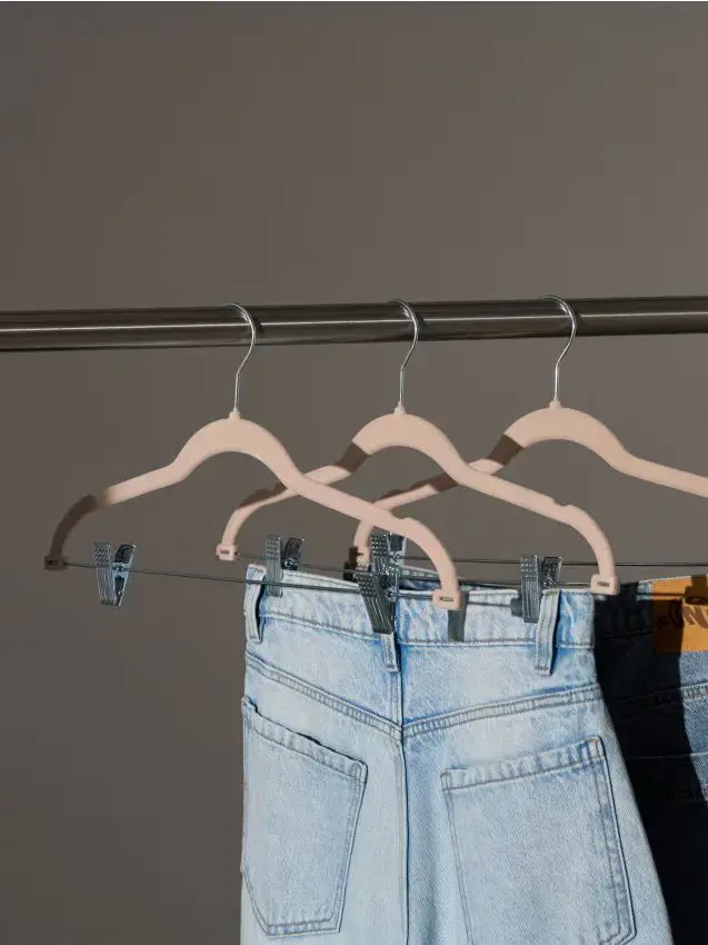 Grucce velluto 3 pezzi - beige