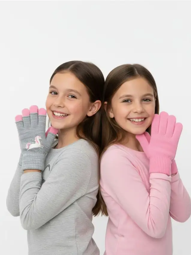 Guanti 2 in 1 - grigio chiaro