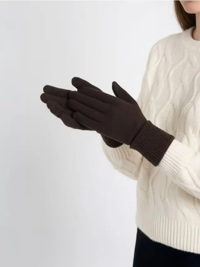 Guanti - marrone scuro