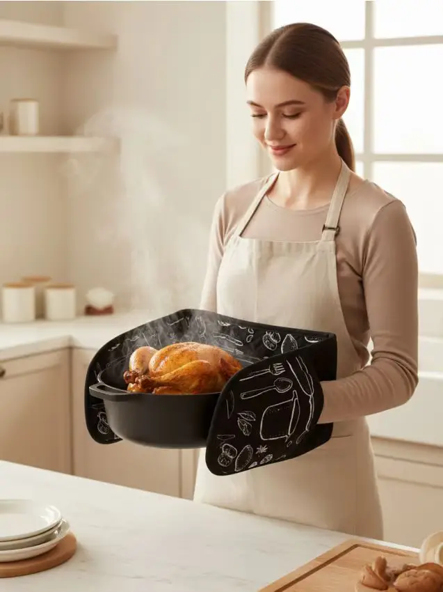 Guanto da forno - nero