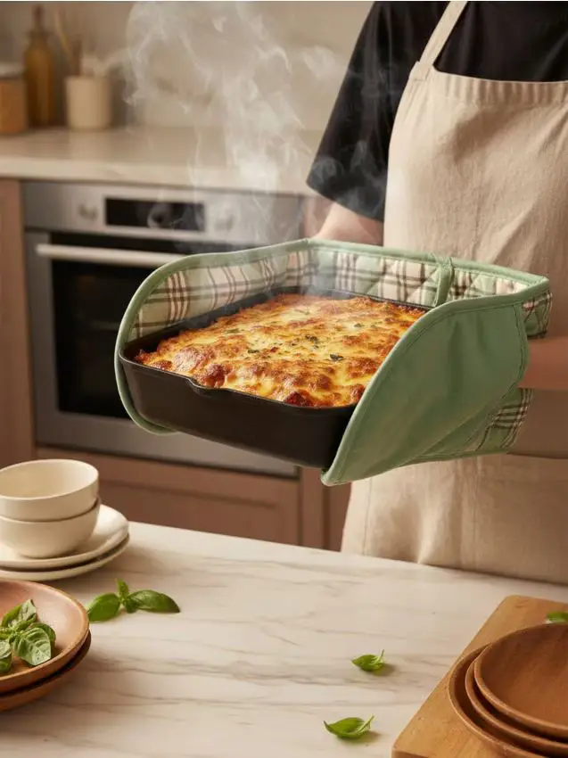 Guanto da forno - verde menta