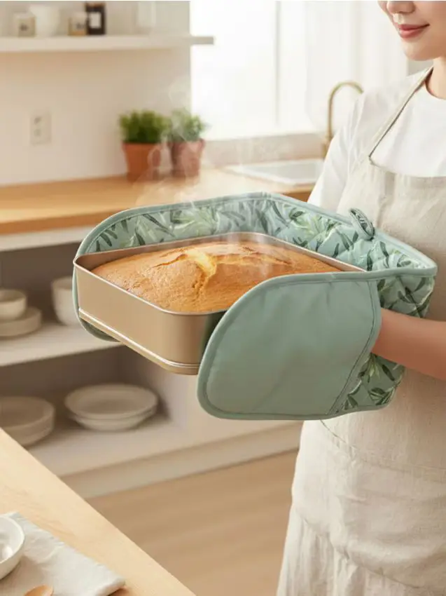 Guanto da forno - verde petrolio