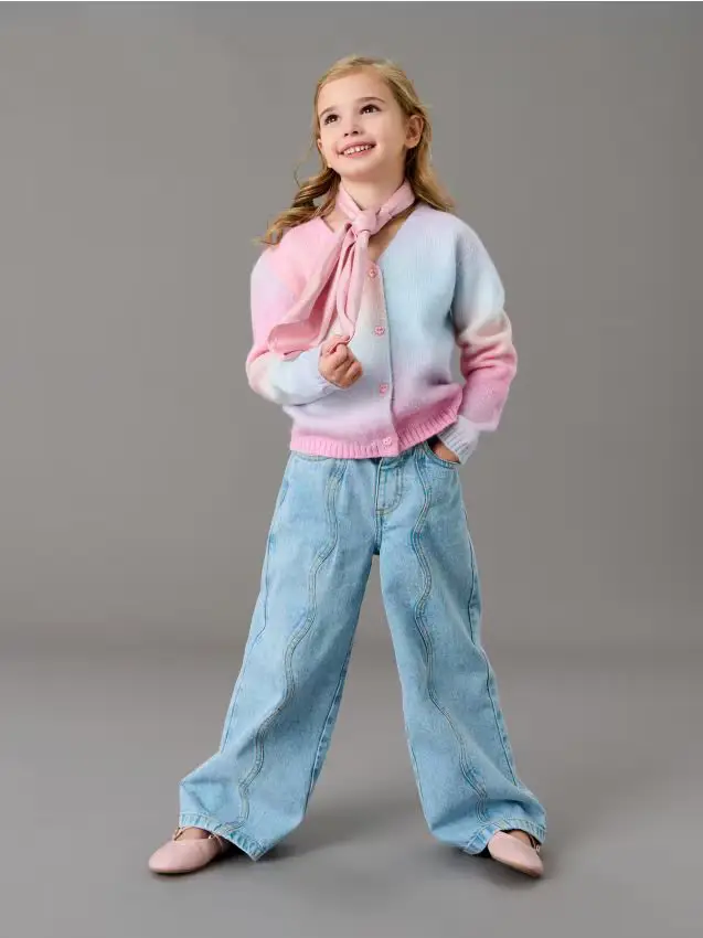 Jeans a gamba ampia - blu