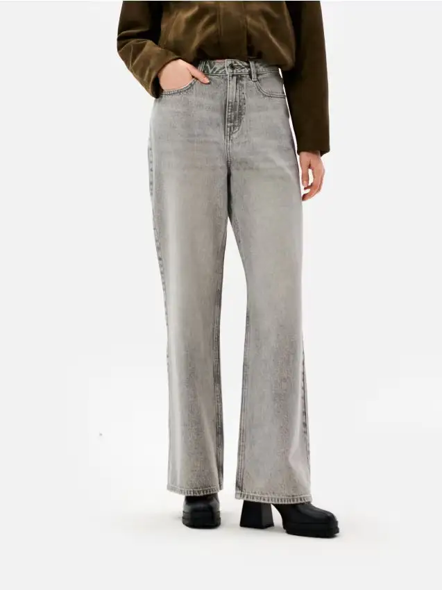 Jeans a gamba ampia - grigio chiaro