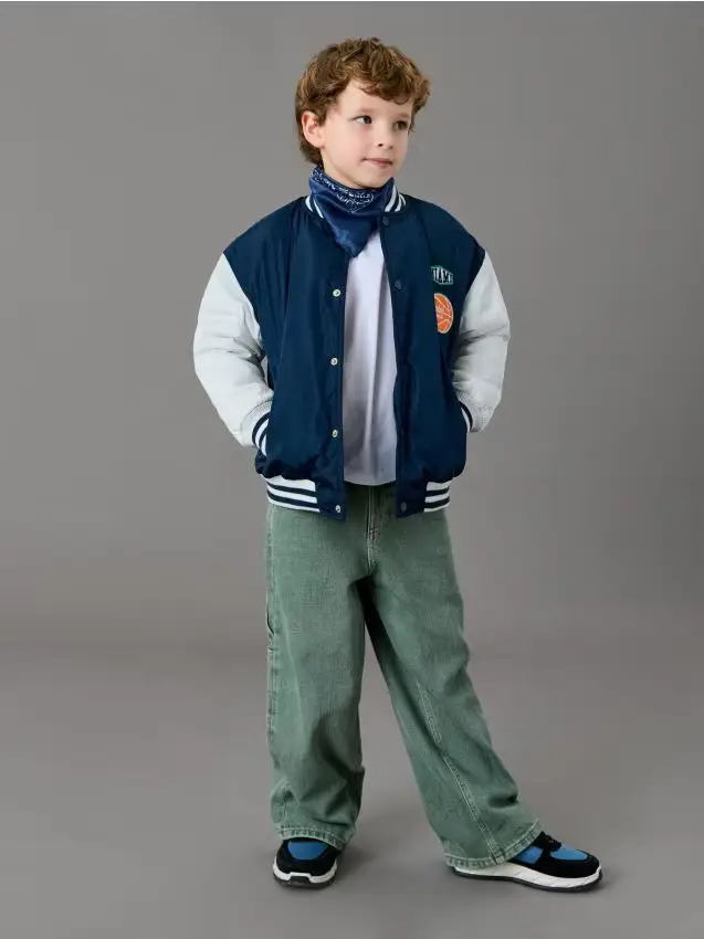 Jeans a gamba ampia - verde