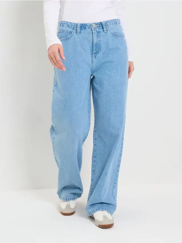 Jeans a gamba larga - blu