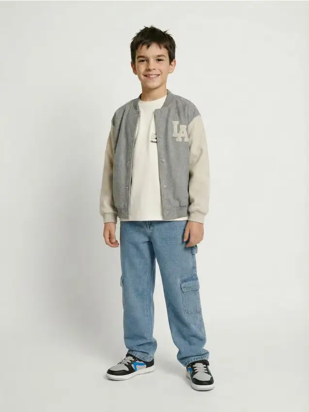 Jeans a taglio largo - blu