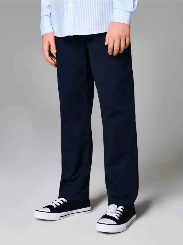 Jeans chino con vita regolabile - blu scuro