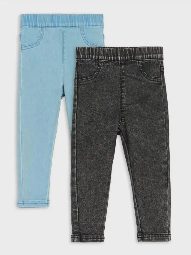 Jeans con vita regolabile confezione da 2 - grigio