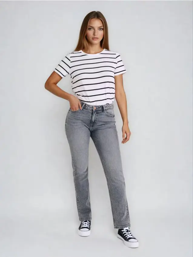 Jeans dritti - grigio