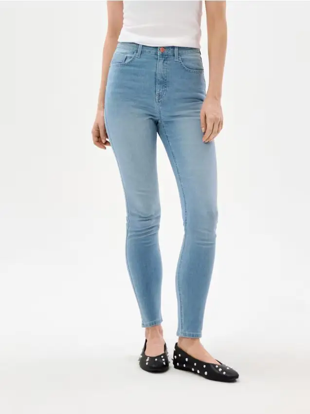 Jeans high waist skinny - blu