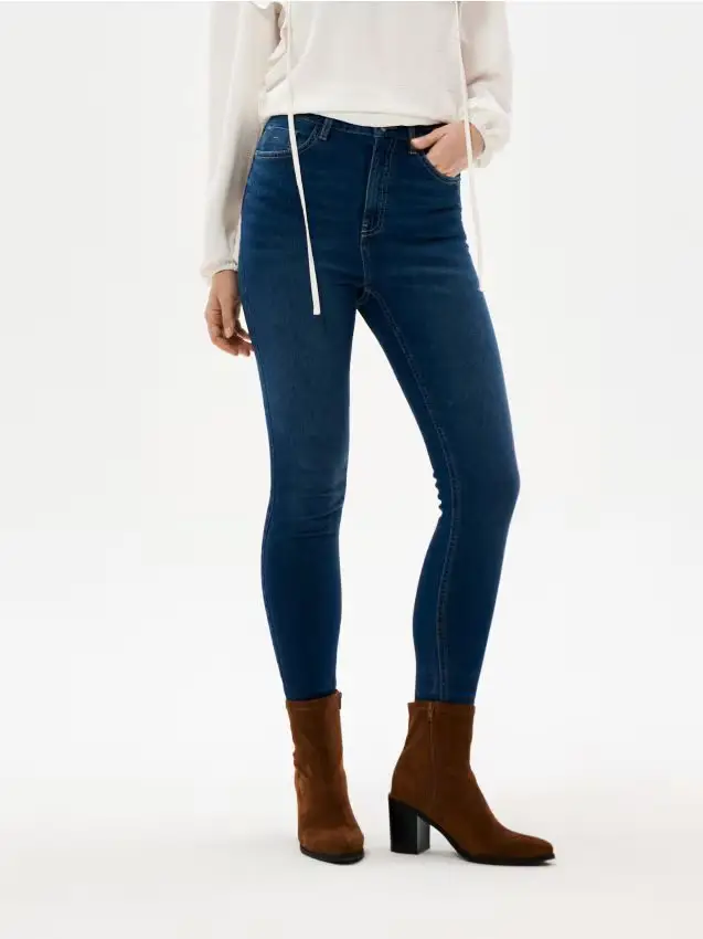 Jeans high waist skinny - blu scuro