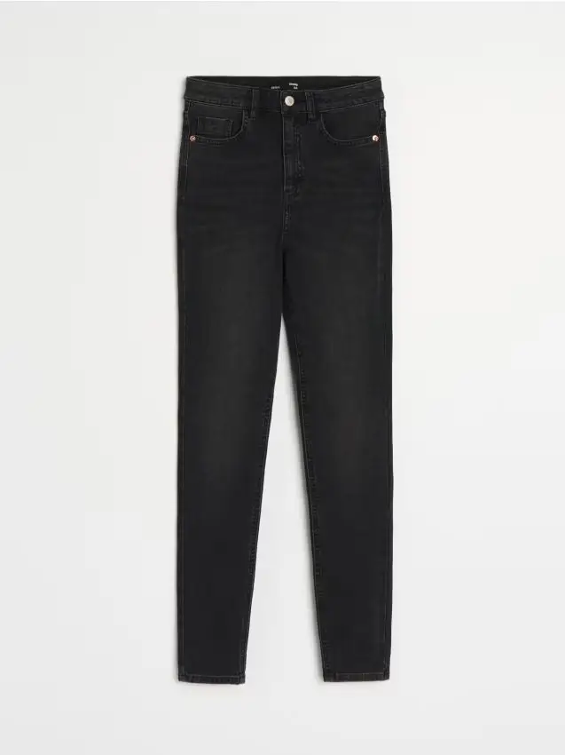 Jeans high waist skinny - nero