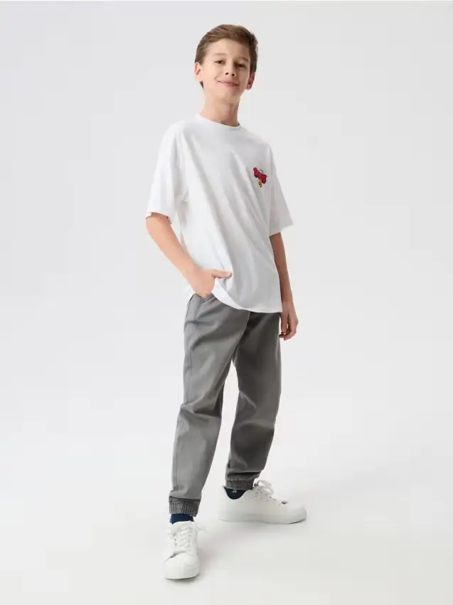 Jeans jogger con effetto lavato - grigio chiaro