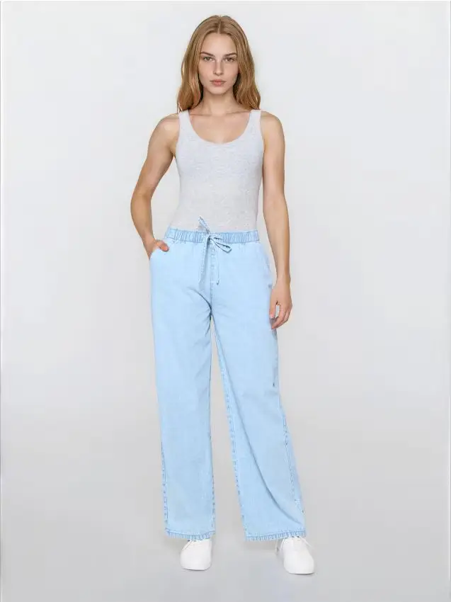 Jeans jogger wide leg - blu