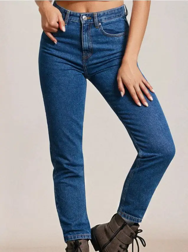 Jeans mom fit - blu scuro