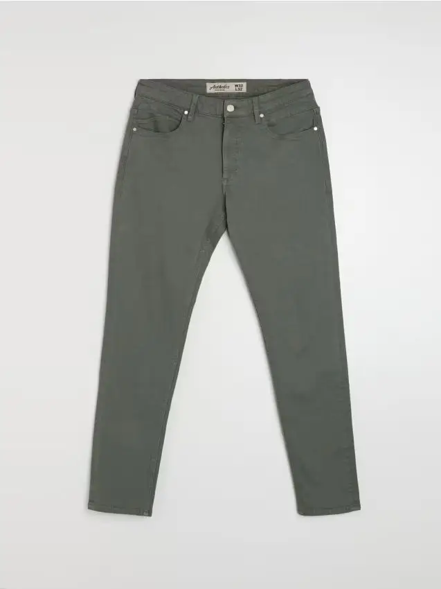 Jeans slim fit - verde petrolio