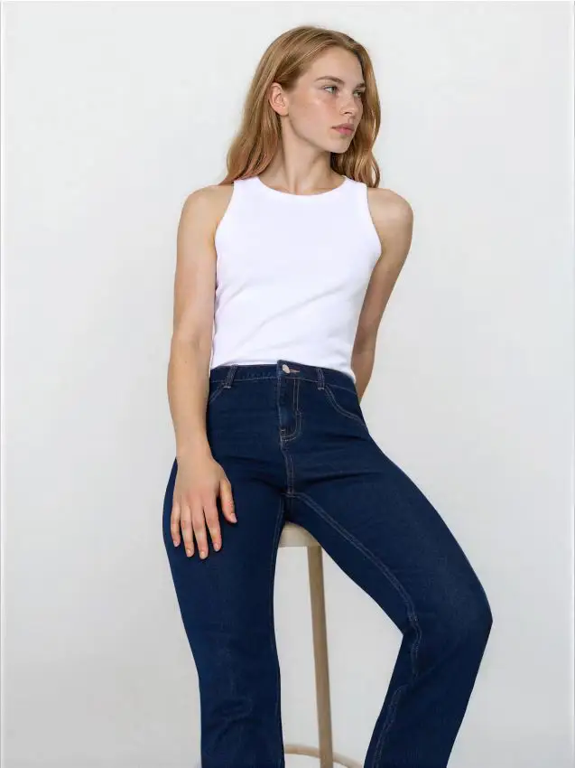 Jeans straight leg con effetto push-up - steel blue